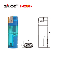 Briquet à Gaz en Plastique d'Usine, Vente en Gros d'Allume-Cigares Électroniques Personnalisés avec LED