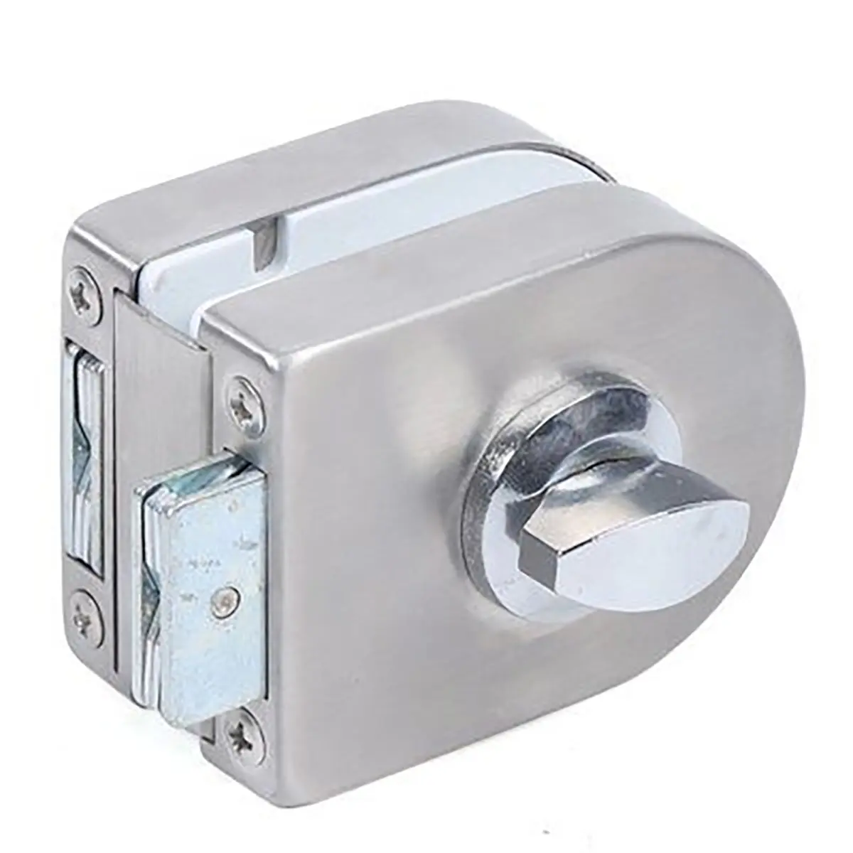 Good quality frameless sliding glass door handle lock high security stainless steel glass lock for office