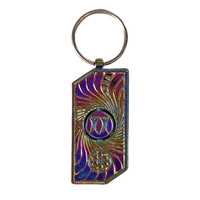 Porte-clés 3D en métal des fabricants créez votre propre logo rotatif en laiton argenté Texte d'affaires touristique Souvenir Porte-clés personnalisé cadeaux