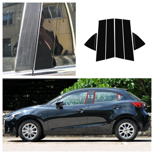 Accesorios Exteriores para <span class=keywords><strong>Mazda</strong></span> 2 Demio Atenza GJ1 Adhesivo Negro Brillante para Pilar Central Cubierta de Marco de Puerta Decoración de Ventana - Product Image 2