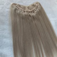 Extensions de cheveux Remy à clipser, à pointe plate, double trame, pour bandeau invisible, demi-perruque, 100% cheveux vierges