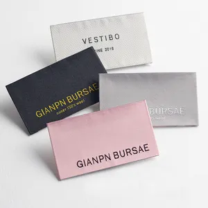 factory garment tags apparel woven label brand name suit jacket tag wear sewing textile brand logo labels custom label tag