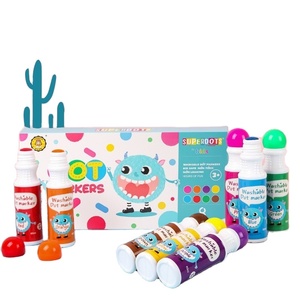 8 marqueurs à points lavables en plastique, pour enfants et tout-petits, fournitures artistiques, stylos de couleur pour le <span class=keywords><strong>dessin</strong></span> - Product Image 3