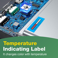 Étiquette thermosensible à changement de couleur pour indicateur de température moteur – Autocollant de mesure de température – Bande thermométrique autocollante