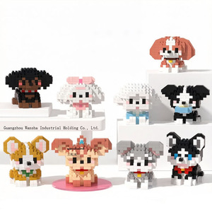 Microbloques de Construcción de Partículas Pequeñas, Modelo de Perro de Dibujos Animados (Corgi, Pug, Poodle, Schnauzer), Juguete de Ensamblaje DIY para Mascotas, Regalo - Product Image 1