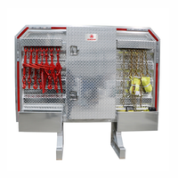 Rack universal de alta resistencia para cabina de camión de plataforma plana, protector de cabina de aluminio con placa diamantada, almacenamiento central cerrado para herramientas