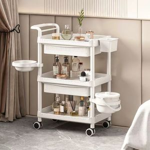 Carrito de Almacenamiento Rodante de Plástico para Salón de Belleza, con Ruedas, para Peluquería y Estudio de Belleza - Product Image 4