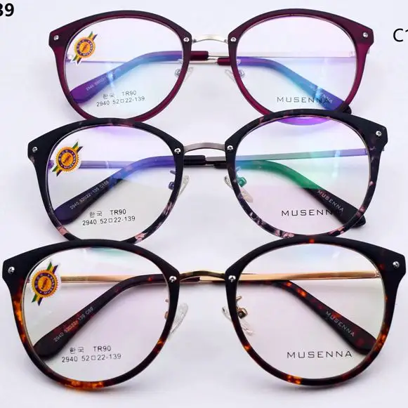 عرض خاص TR90 نظارات معدنية للجنسين نظارات بصرية بنصف إطار كامل للبيع بالجملة 2940 52-22-139