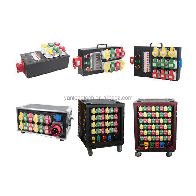 Power Plug Distribution Station DJ Platform Light IP67 Rated 110/220V 6-48 Channels Distribution Box with Sockets for Stage Use