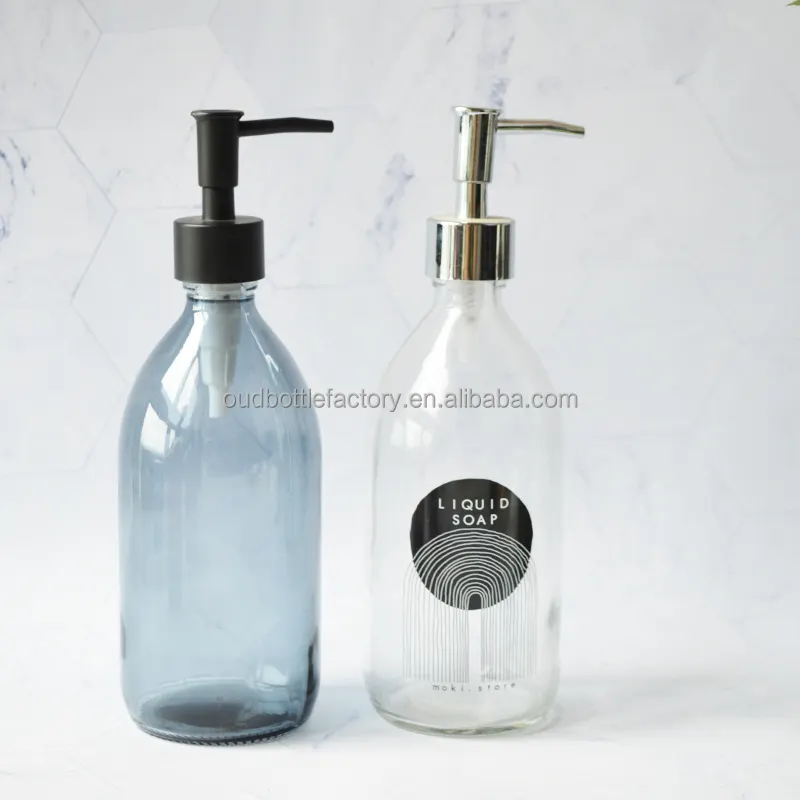 Bottiglie di lozione da 8 once 16 once 250ml 500ml con dispenser di sapone schiumogeno in vetro a pompa dispenser di sapone in schiuma liquida