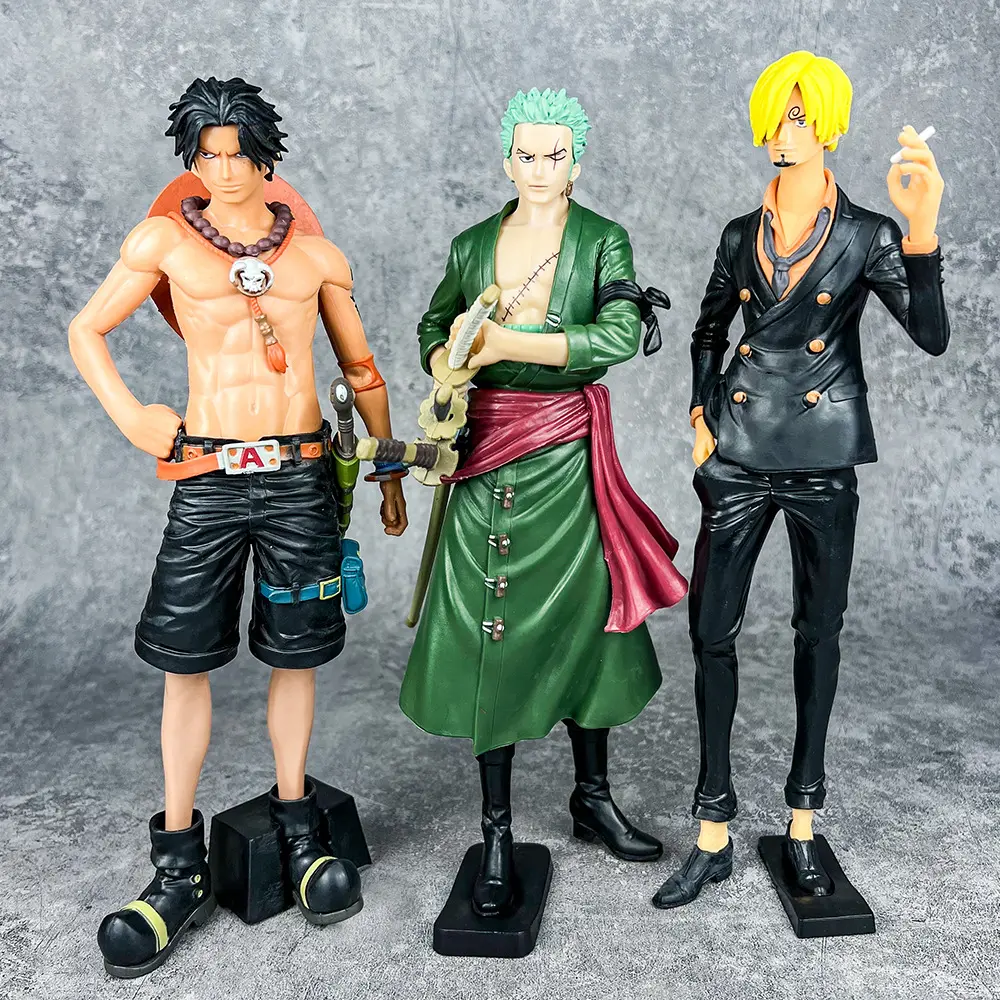 Anime 1 pieza Luffy Zoro Ace personaje modelo decoración colección juguete figura de acción