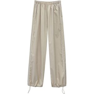 Pantalones Cargo Holgados para Mujer FOXA, Pantalones Deportivos de Lona Transpirable de Cintura Alta con Franja Lateral, Pantalones Paracaídas de Moda Primavera - Product Image 5