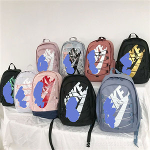 Letter Stitching Print <b>Backpack</b> Large Capacity Unisex Student Schoolbag For High School Travel Outdoor Use - Product Image 1