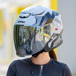 Unisex per tutte le stagioni casco elettrico mezza faccia leggero doppio visiera ABS misura universale nuova condizione-motore Evo per <span class=keywords><strong>Kask</strong></span> - Product Image 3