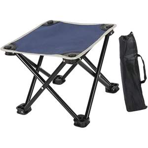 Silla plegable grande y moderna personalizada para exteriores, tubo de hierro grueso y alto, taburete de pesca cuadrado de cuatro esquinas, puesto de mercado nocturno para jardín - Product Image 4