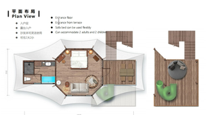 Cabane en rondins à double étage Glamping Maison en bois avec toboggan Tente Maison Luxury Resort Durable Outdoor Lodge <span class=keywords><strong>Camping</strong></span> Safari <span class=keywords><strong>Chalet</strong></span> - Product Image 3