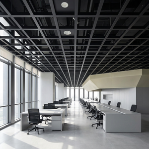 Plaques de plafond en fibre de verre perforées 2x4 pieds, insonorisées, ignifuges, pour bureaux, design contemporain - Product Image 2