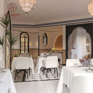 Ensemble de mobilier de mariage pour hôtel de luxe, chaises et tables en tissu blanc, canapé de salle à manger, ensemble de café pour restaurant, banquet - Product Image 3