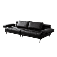 Ensemble de canapé sectionnel en cuir rétro mi-ancien chaises de lit pivotantes multifonctionnelles inclinables petit salon modulaire