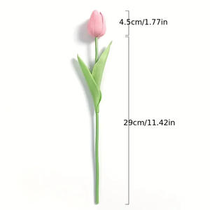 Fleur de tulipe artificielle en PU de haute qualité, faite à la main, pour la vente en gros, idéale pour les accessoires de photographie de Thanksgiving, la décoration de la maison et les mariages. - Product Image 6