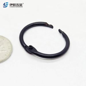 YIWANG 1 pouce noir métal feuilles mobiles livre reliure anneaux Index carte anneaux pour ordinateur portable - Product Image 2