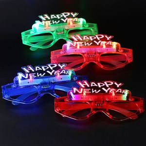 New Year's Eve Children's and Kid's <b>Plastic</b> Glowing LED Happy New Year <b>Glasses</b> for Indoor and Outdoor New Year's Party Props - Product Image 4