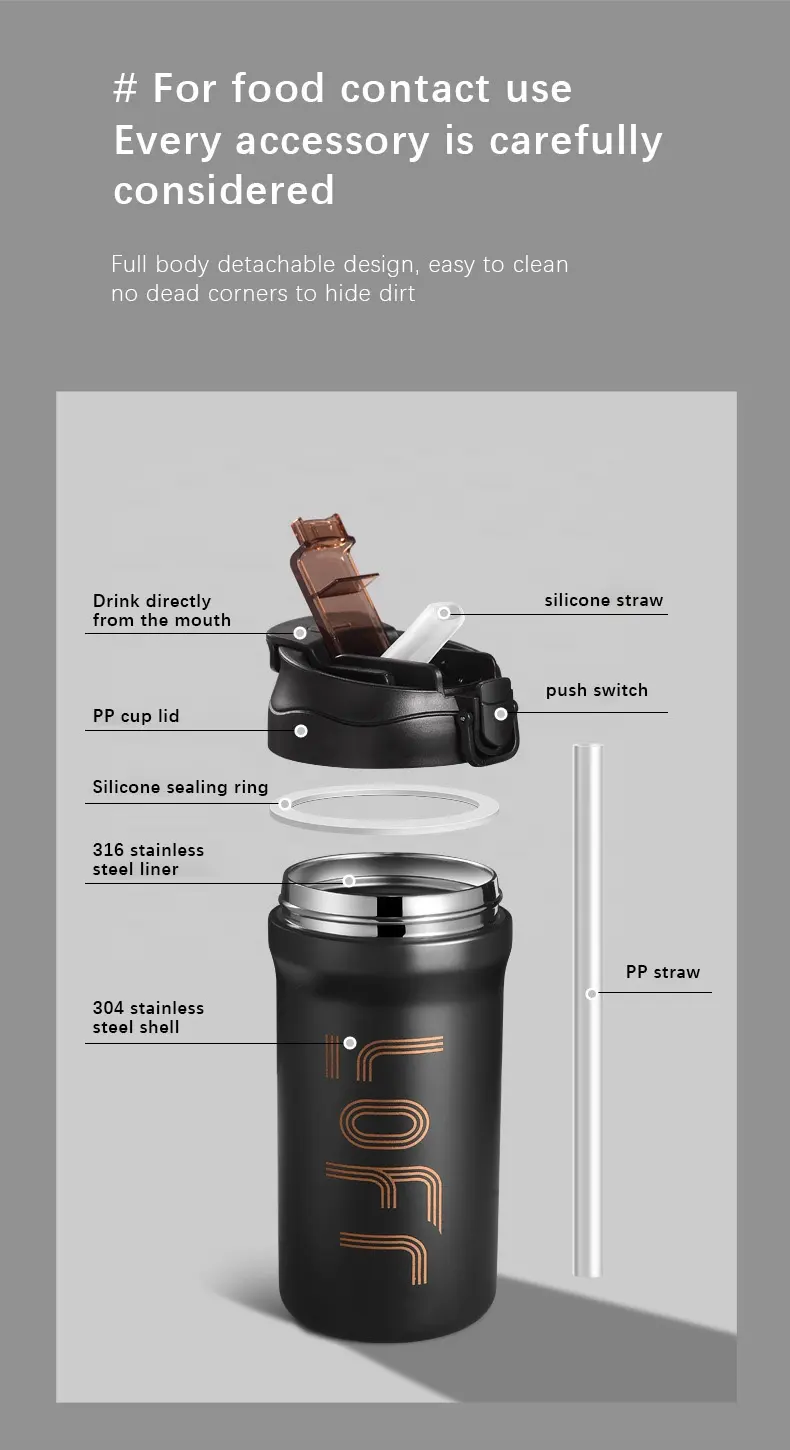 New Arrival Coffee Cup 20oz Stainless Steel Double Wall Vacuum Insulation portable Sippy Mug wholesale