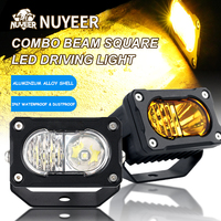 Nouvelle arrivée, lampe de travail LED Baja Light 20W, carrée, étanche, antibrouillard, avec interrupteur, universelle pour moto/vélo/voiture, projecteur