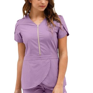 Uniformes Médicos de Enfermería Ecológicos y Reciclables 2025, Elásticos, Transpirables, Suaves, de Algodón y Poliéster, para Uso Hospitalario - Product Image 4