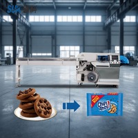 Emballage automatique multifonctionnel pour gaufrettes, sandwichs, biscuits, craquelins, snacks de forme régulière, sachets oreillers, produits chimiques et vêtements