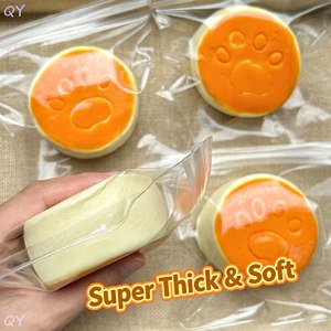 Jouet anti-stress en silicone QY en forme de cheesecake, jouet texturé à presser, cadeau alimentaire pour fête, anniversaire, Noël - Product Image 3