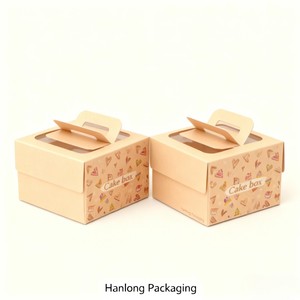 Caja para Pastel Personalizada al por Mayor, Paquete para Pastel de Cumpleaños, Diseño Personalizado, Caja para Llevar Pastel con Asa - Product Image 2