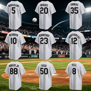 Envío Directo, Jersey de Béisbol Bordado de los Chicago White Sox # 5 Munetaka Murakami 20 Miguel <span class=keywords><strong>Vargas</strong></span> 12 Montgomery Ropa de Softbol - Product Image 1