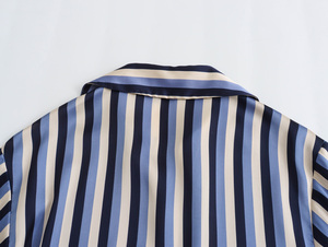 <span class=keywords><strong>Top</strong></span> Casual da Donna con Stampa a Righe, Maniche Lunghe, Bottoni e Colletto Rovesciato - Product Image 6