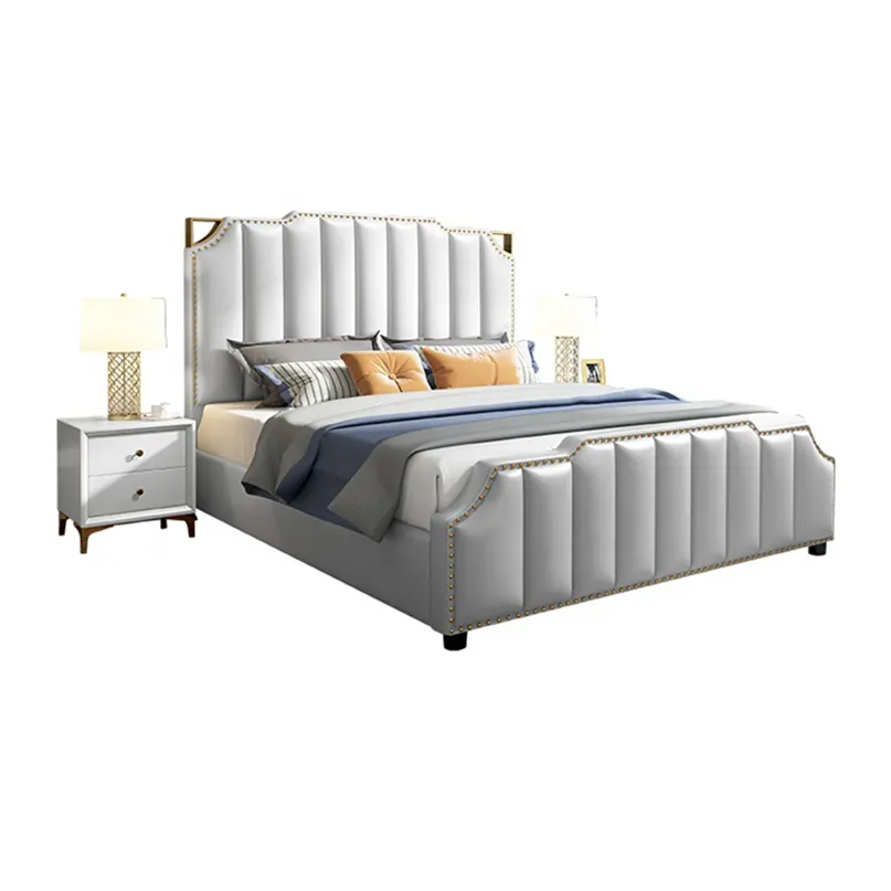 Win Kracht Hot Koop Luxe Bed Witte Kleur Tweepersoonsbed Koning/Queen Size Bed