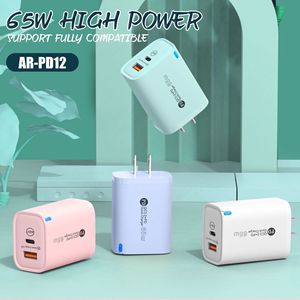 Sản phẩm mới pd65w C ánh sáng điện thoại di động sạc đầu Loại-C cổng 65W OTP cho <span class=keywords><strong>Apple</strong></span> cho Huawei Android điện thoại di động - Product Image 6