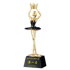 Trofeo <span class=keywords><strong>de</strong></span> Resina Bicolor Chapado en Oro DEMO, Trofeo <span class=keywords><strong>de</strong></span> Resina en Forma <span class=keywords><strong>de</strong></span> <span class=keywords><strong>Ballet</strong></span> Negro Dorado/Dorado Rosado, Trofeo para Ganadores <span class=keywords><strong>de</strong></span> Competiciones <span class=keywords><strong>de</strong></span> <span class=keywords><strong>Ballet</strong></span> - Product Image 6