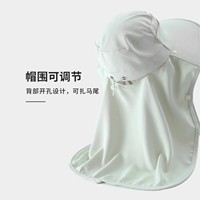 Sombrero de Sol con Protección Facial y de Cuello, Diseño a Rayas, Ventilación y Transpirable, de una Sola Pieza