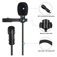 Microphone cravate omnidirectionnel à condensateur mini-XLR 4 broches pour émetteurs sans fil Shure, vlog, scène, diffuseurs