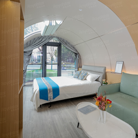 Maison capsule intelligente préfabriquée N35 avec contrôle intelligent, structure en acier mobile, pour hôtel, maison, cuisine, chambre, villa, usage en parc