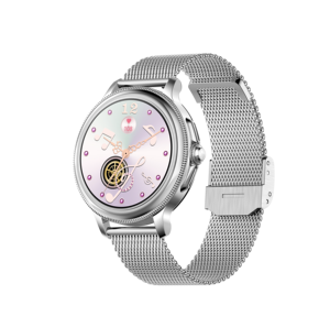 Sıcak satış CF96 moda akıllı saat 1.2 inç tam dokunmatik ekran iOS uyumlu duymak oranı monitörü BT arayarak paslanmaz çelik - Product Image 3