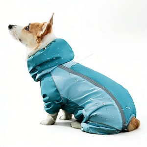 Imperméable Corgi bleu paon violet pour petits et moyens chiens, vêtement d'extérieur imperméable quatre saisons - Product Image 1