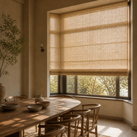 Store romain tissé à la main en ramie, voilage filtrant la lumière en fibre naturelle respirante pour véranda, bureau à domicile, taille personnalisée