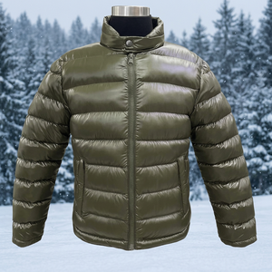 Veste matelassée en laine et mélanges de laine pour homme, coupe slim, chaude, coupe-vent, pour l'extérieur, parfaite pour les journées froides et l'usage quotidien - Product Image 3