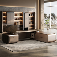 Bureau de direction Nouveau design Mobilier de bureau Bureau à domicile Table de bureau en forme de L pour directeur général