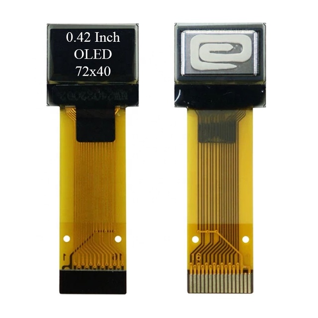 0.42-inch OLED Display Module SSD1315, 72*40 Resolution Monochrome White, 4-Wire SPI 16-pin Plug-in, Bare Panel Small LCD Screen