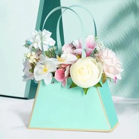 Sacs d'emballage pour fleurs de couleur unie, forme trapézoïdale, emballage cadeau simple, sac de shopping, vente directe d'usine pour l'emballage de fleurs