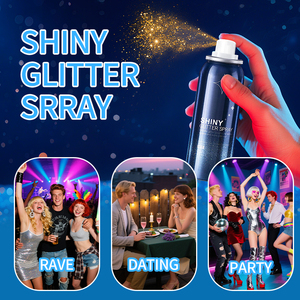 <strong>Hair</strong> Shimmer <strong>Spray</strong> Factory Wholesale Party Makeup Shiny Sliver Gold <strong>Purple</strong> Glitter Powder Setting <strong>Spray</strong> - Product Image 3