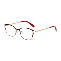 Montura Óptica Metálica Cuadrada o Circular Personalizada, Diseño Moderno con Bloques de Color, Cómoda y Unisex para Todas las Formas de Rostro