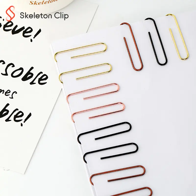 New Product Colorful Large Oval Paper Clips Book Clip Smooth Jumbo Sticky Note Holder Cannon Colored Paper Clips Silver 100 50mm